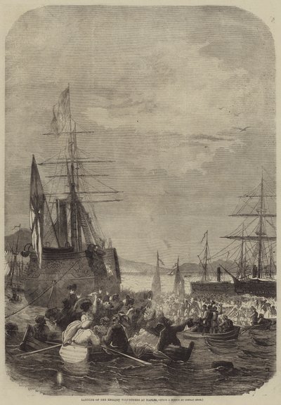 Landing van de Engelse Vrijwilligers in Napels door Konrad Grob